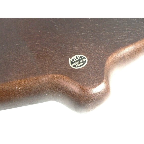 Dish Cherry Wood Appetizer Condiment Nut Tray Dish Fan Shape 4 section Asian Jap - Picture 10 of 12